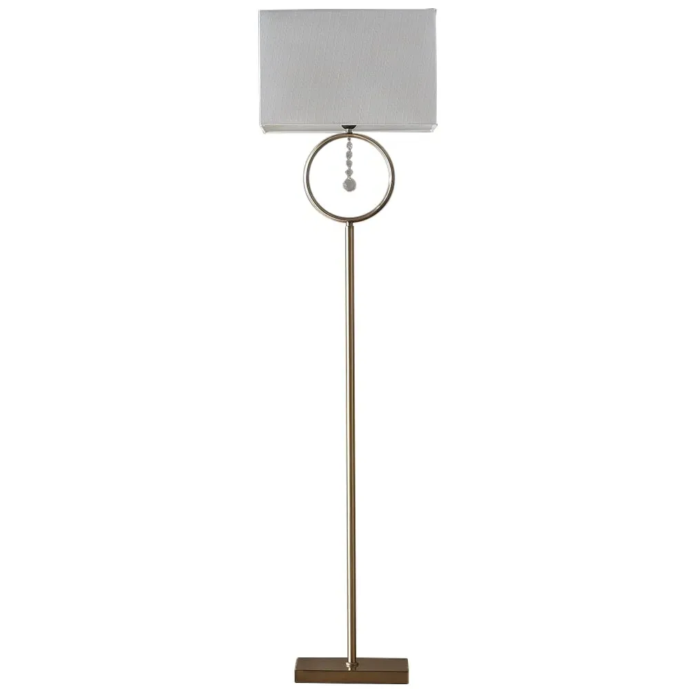 Lizzy Floor Lamp with Crystal Detail - Gold, Metal image