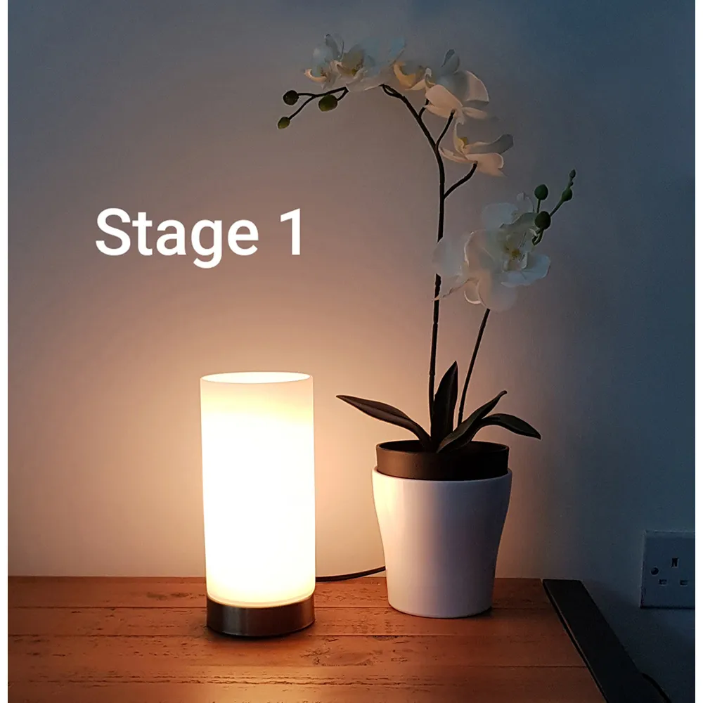 Lonsdale Cylinder Table Lamp - White, Glass