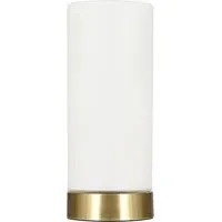 Lonsdale Cylinder Table Lamp - White, Glass