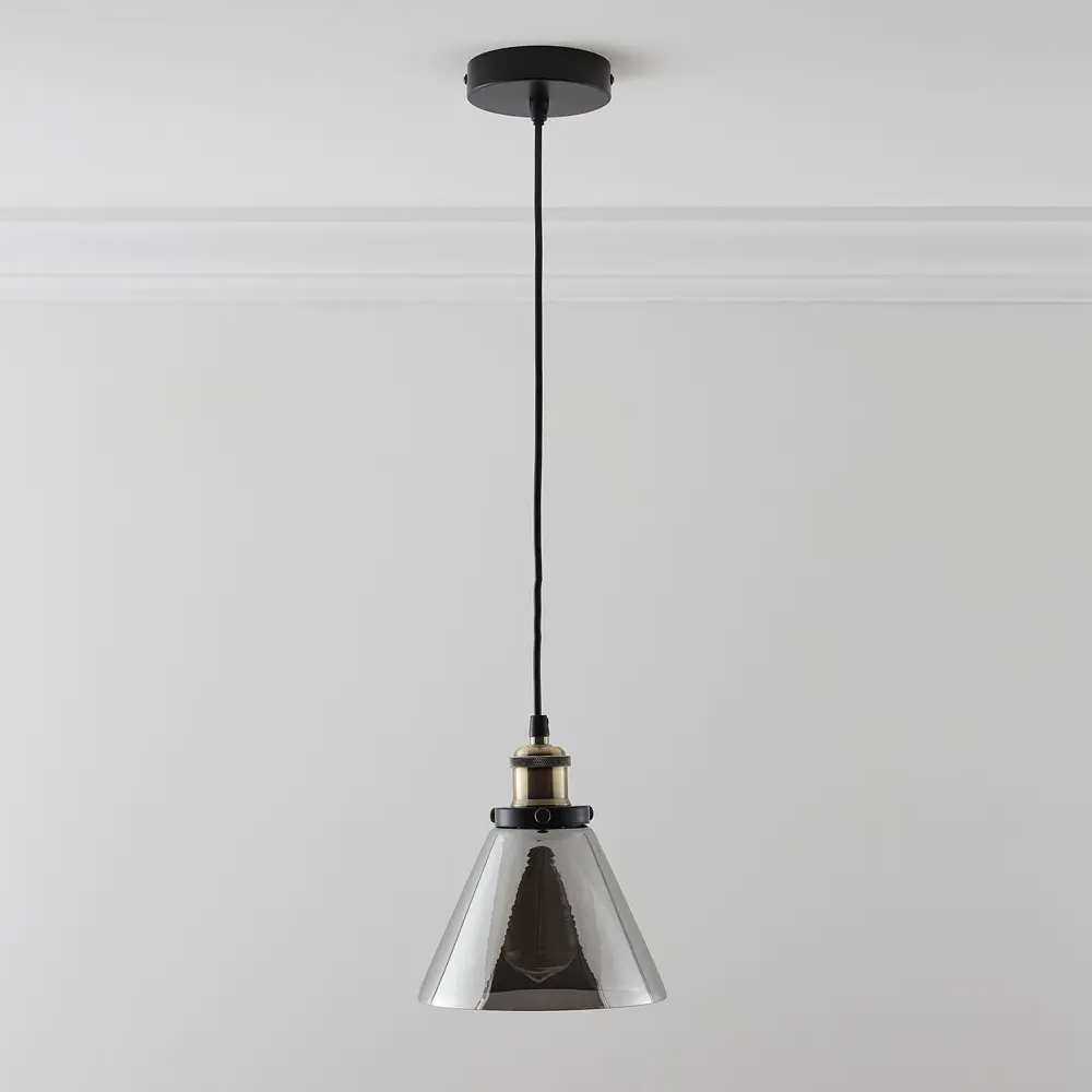 Lucy Glass Pendant Light - Grey