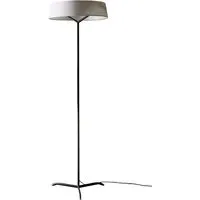 Luna Drum Shade LED Floor Lamp - Black, Metal