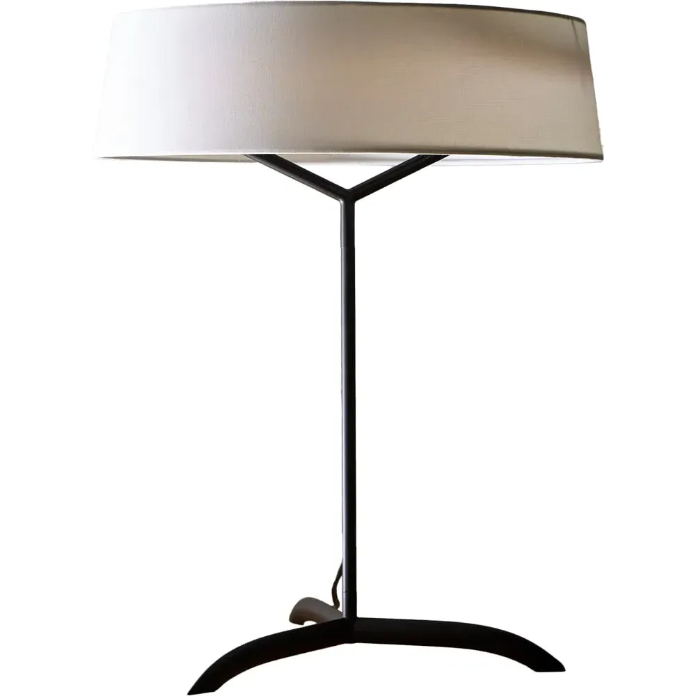 Luna Drum Shade LED Table Lamp - Black, Metal image
