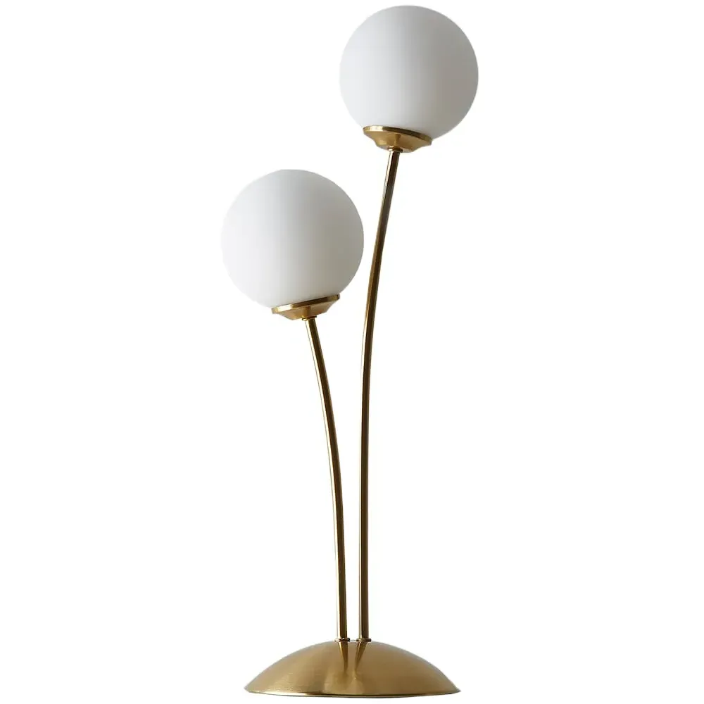 Mabel 2 Way Table Lamp - Satin Brass, Glass image