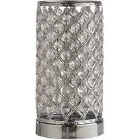 Mikey Beaded Touch Table Lamp - Silver, Chrome