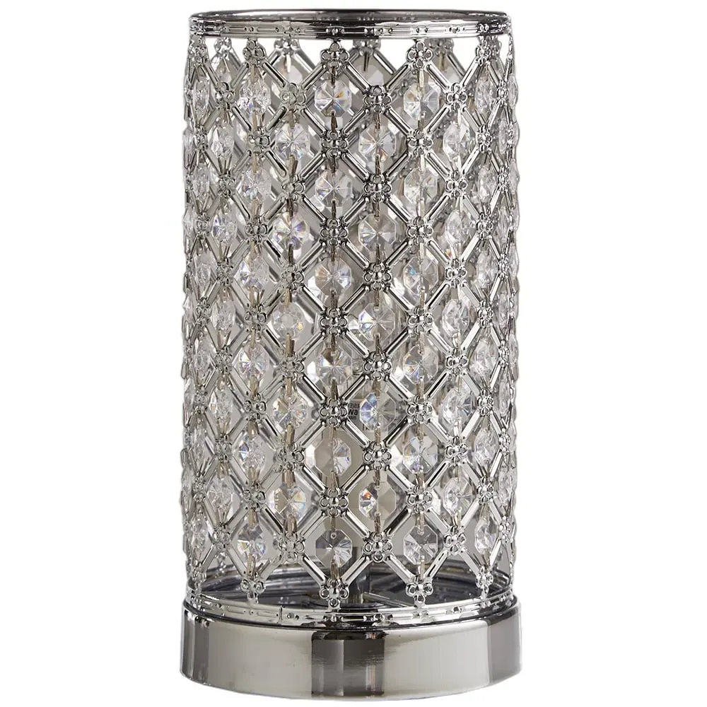 Mikey Beaded Touch Table Lamp - Silver, Chrome image
