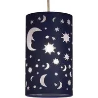 Moon and Stars Pendant Light - Navy Blue, Metal