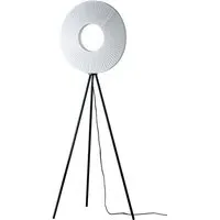 Riley Tripod Floor Lamp with LED - White, Metal