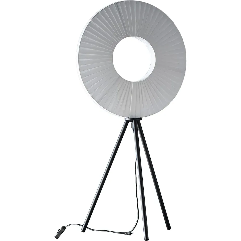 Riley Tripod Table Lamp with LED - White, Metal image
