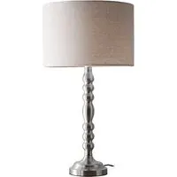 Rosa Table Lamp - Silver, Linen