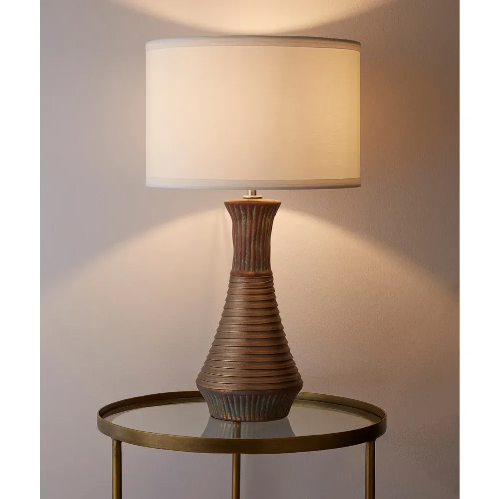 Tanga Cylinder Table Lamp - Gold, Ceramic