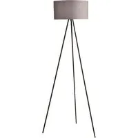 Tripod Floor Lamp with Inline Switch - Grey, Cotton