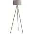 Tripod Floor Lamp with Inline Switch - Grey, Cotton