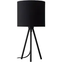 Tripod Table Lamp - Black, Cotton