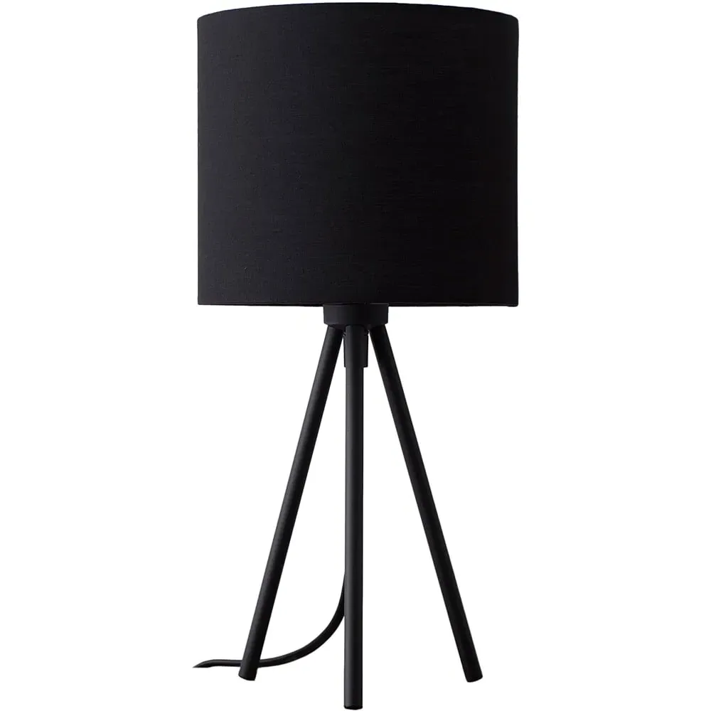 Tripod Table Lamp - Black, Cotton image