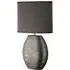 Waltham Ceramic Table Lamp with Satin Shade - Silver