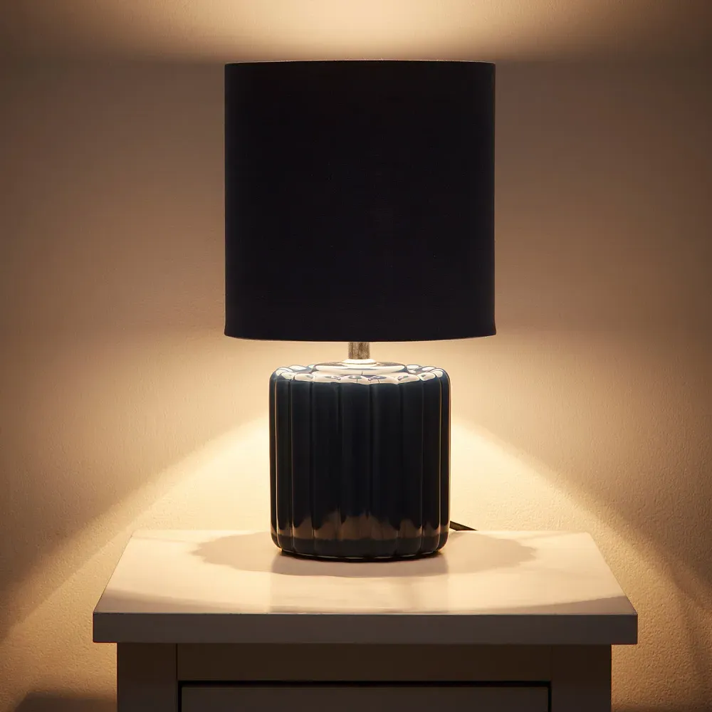 Zoe Table Lamp - Blue, Ceramic