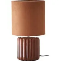 Zoe Table Lamp - Brown, Ceramic