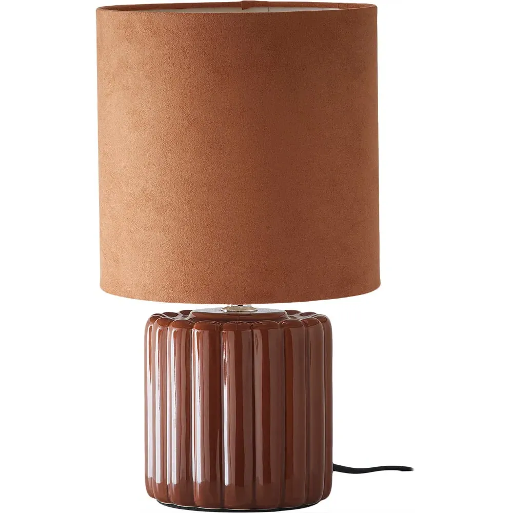 Zoe Table Lamp - Brown, Ceramic