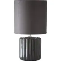 Zoe Table Lamp - Grey, Ceramic