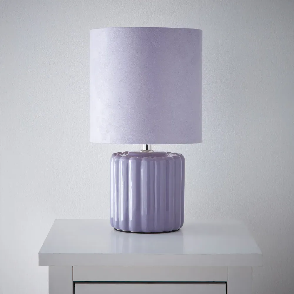 Zoe Table Lamp - Purple, Ceramic