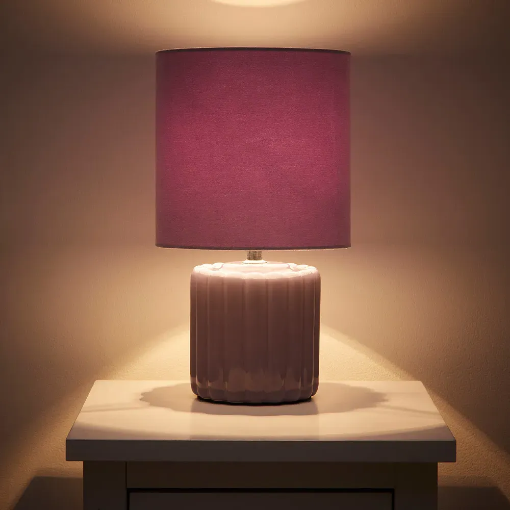 Zoe Table Lamp - Purple, Ceramic