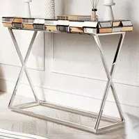 CARME Console Table - Gold, Mirrored