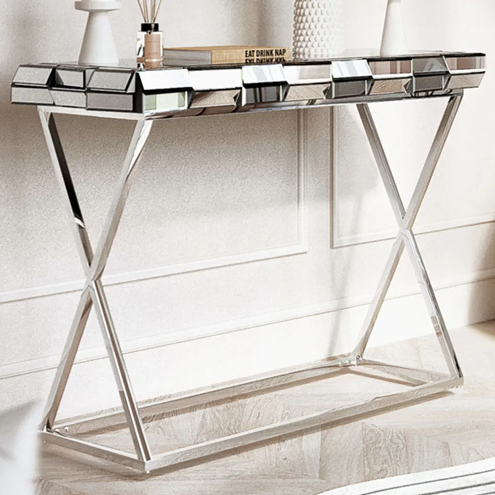 CARME Console Table - Grey, Silver