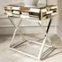 CARME Home Mirrored Side Table with Drawer - Gold