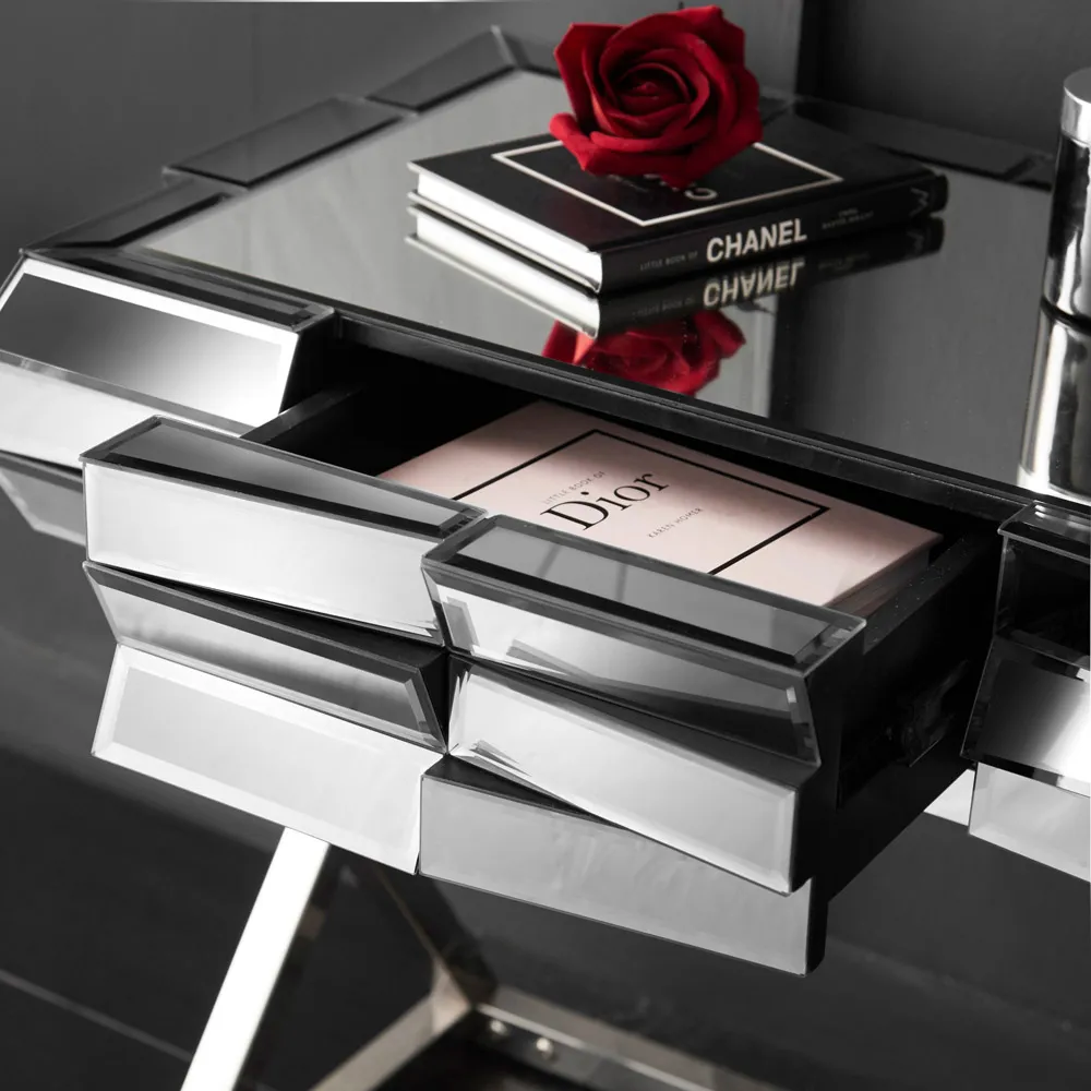 CARME Home Side Table with Drawer - Grey