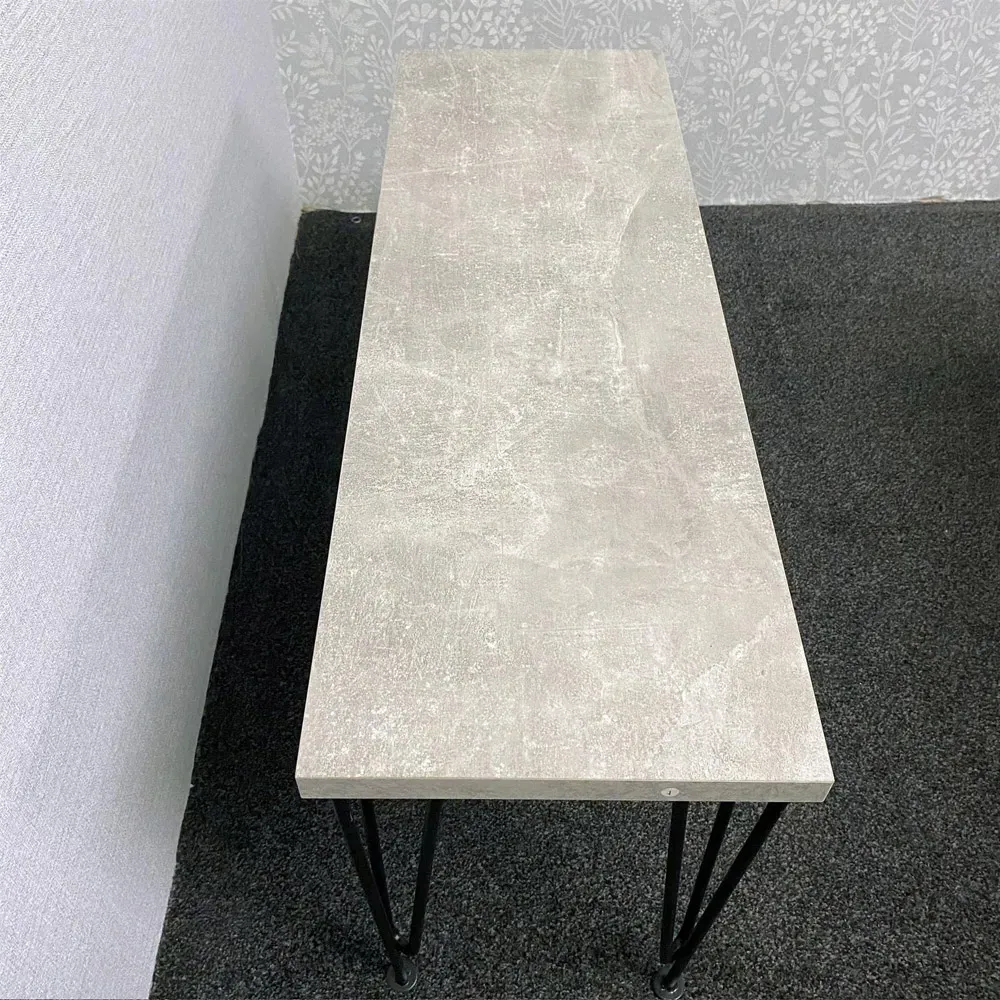 2-Seater Bench with Hairpin Legs - Grey