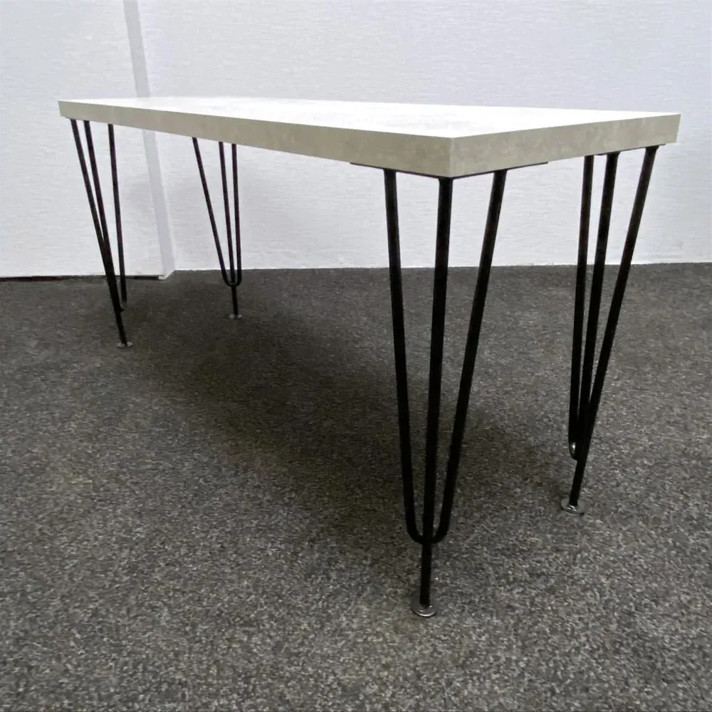 2-Seater Bench with Hairpin Legs - Grey image
