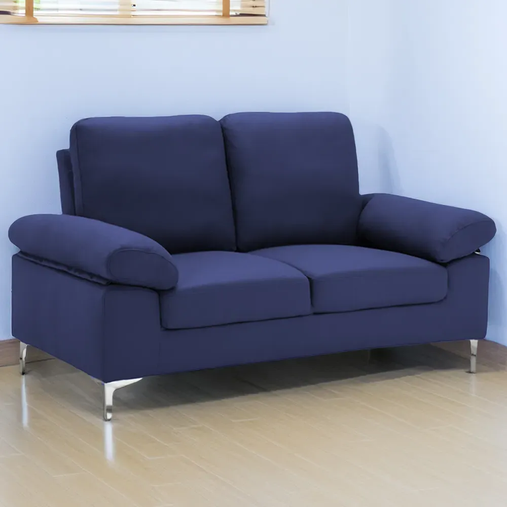 2-Seater Fabric Sofa - Blue image