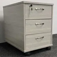 3 Drawer Under Desk Drawer Unit - Grey