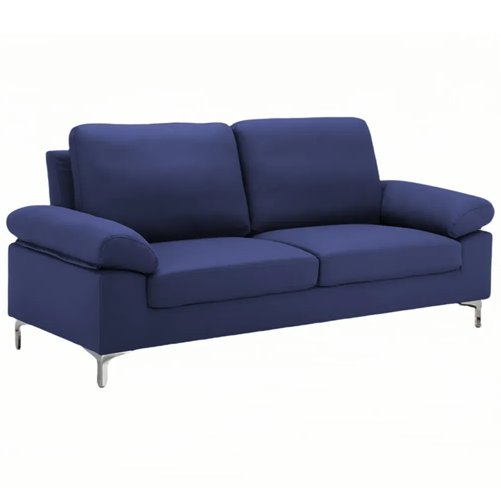 3-Seater Fabric Sofa - Blue