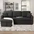 3-Seater Reversible Sectional Sofa Bed with Storage - Dark Grey