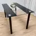 4-Seater Dining Table - Black, Glass