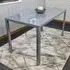 4-Seater Dining Table - Grey, Glass