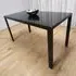 6-Seater Dining Table - Black, Tempered Glass