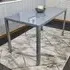 6-Seater Dining Table - Grey, Glass