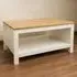 Coffee Table with Storage - Light Wood, White