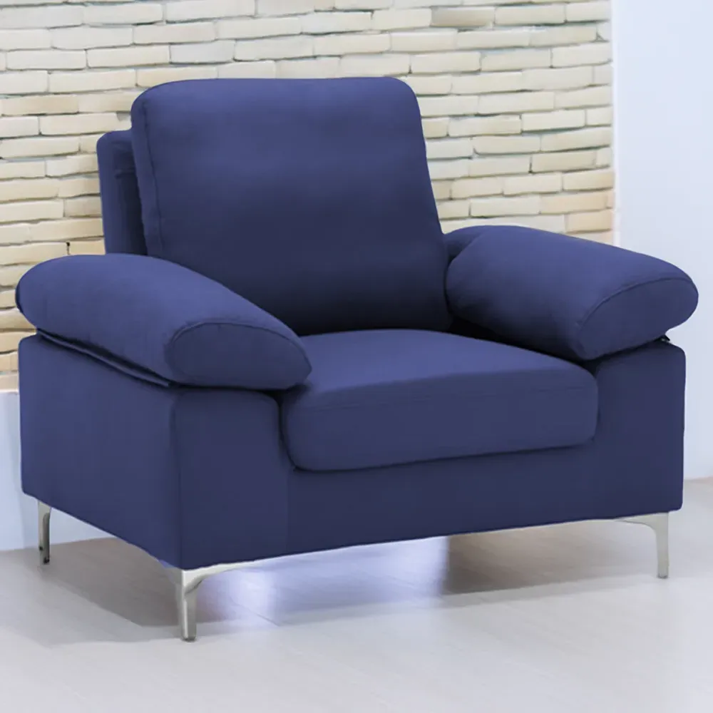 Fabric Armchair - Blue image