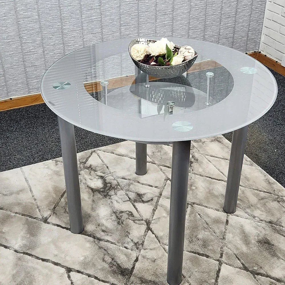 Kosy Koala Round Dining Table - Black, Glass
