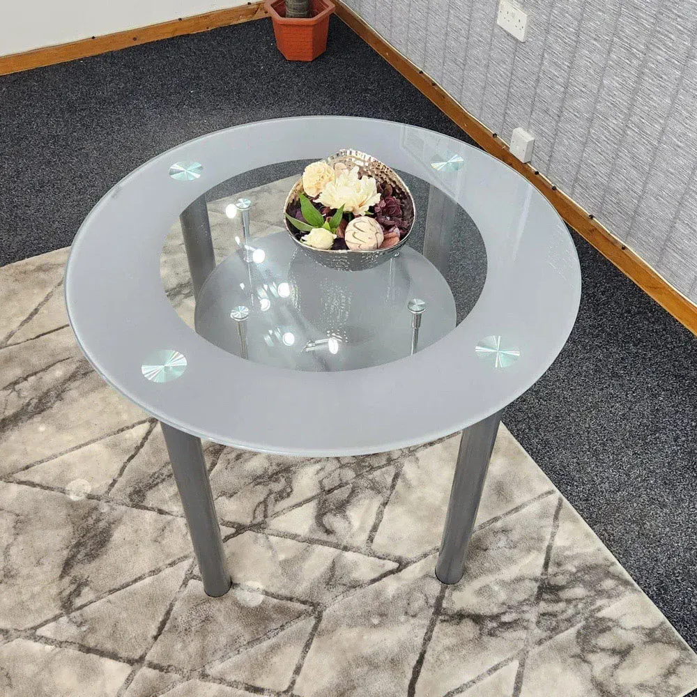 Kosy Koala Round Dining Table - Black, Glass