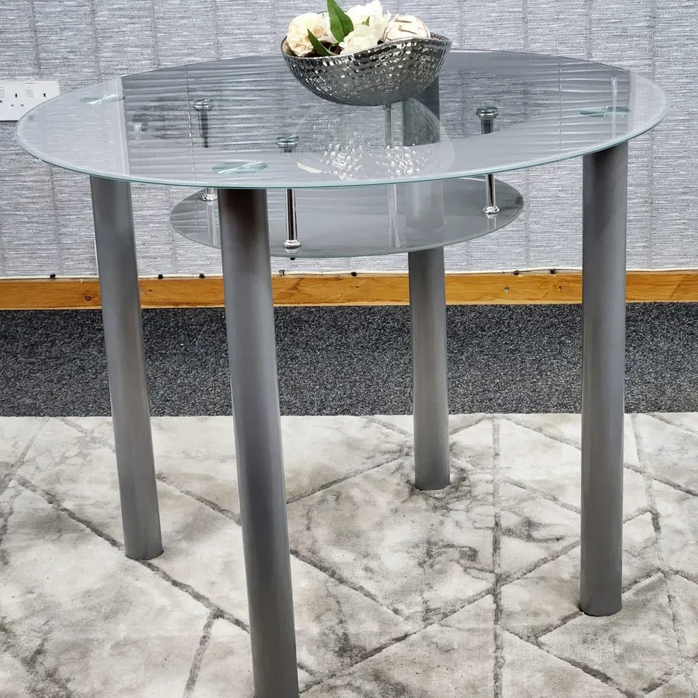 Kosy Koala Round Dining Table - Black, Glass