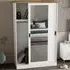 Matteo 2 Door Mirrored Sliding Wardrobe - White