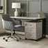 Office Desk Set with Chair and Drawer - Grey, Wood