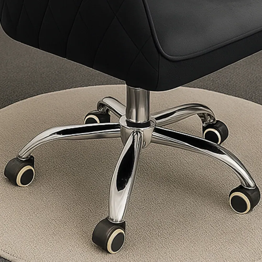 Office Desk with Chair Set - Grey Wood, Black Velvet