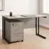 Office Desk with Drawer Unit - Grey, Wood