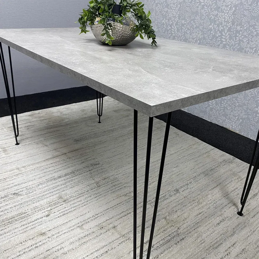 Rectangular Dining Table - Light Stone Grey