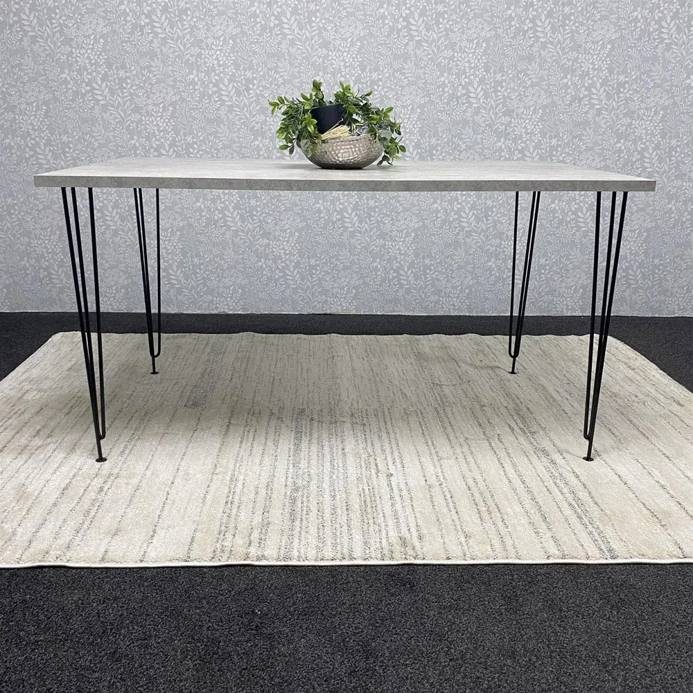 Rectangular Dining Table - Light Stone Grey